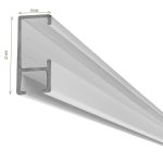 Trilho P/ Cortina Curvo Deslizante Simples LUXO Branco em Alumínio 8MM 6 Metros