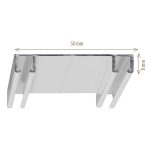 Trilho P/ Cortina Suisso Deslizante Mini Duplo Branco em Alumínio 50MM 6 Metros